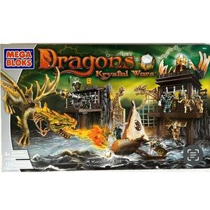 Mega Bloks Dragons Krystal Wars Marauder’s Cliff INCOMPLETE. From 2003